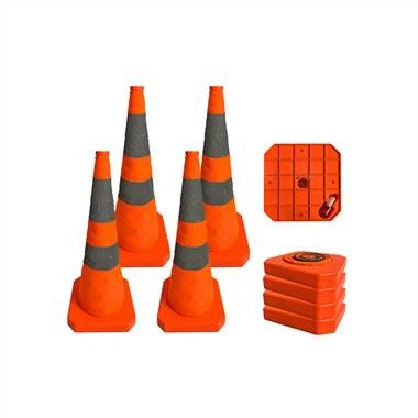 Összecsukható fényvisszaverő kúp LED lámpával